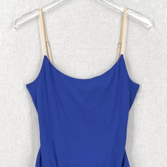 ENZA COSTA Bodysuit Womens Medium Blue Twist Open Back Tank Cami Tank Top NEW - Picture 3 of 14